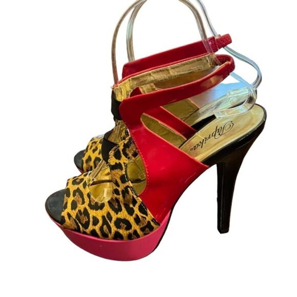 Paprika Women's Stiletto Heels - Leopard, Red, Hot Pink! - Picture 4 of 11